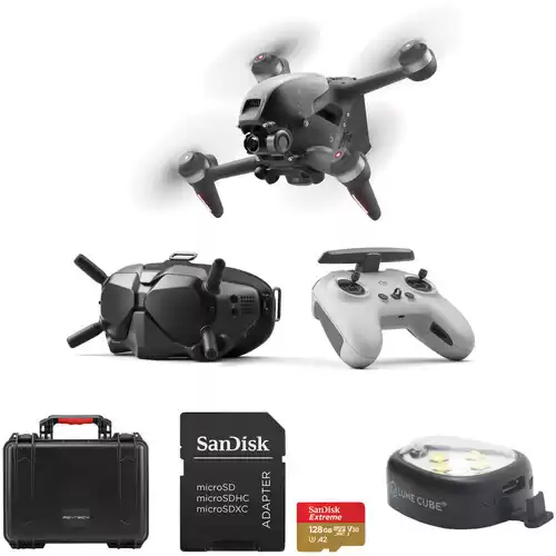 DJI FPV Drone Combo with Case, SD Card & STROBE Light